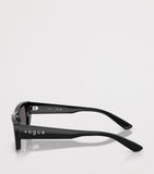 Vogue rectangular sunglasses black acetate, UK version
