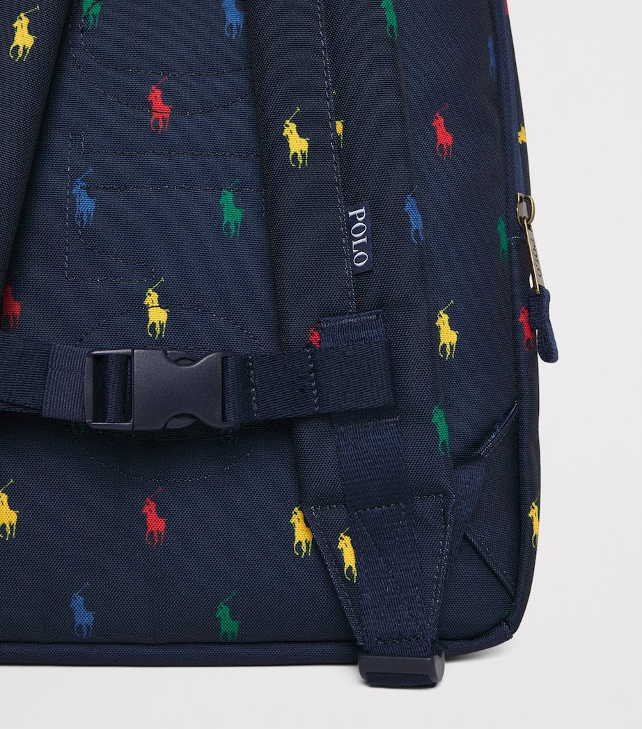 Ralph Lauren Kids Polo Pony canvas backpack, imported from the UK