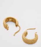 Monica Vinader Heirloom huggie earrings gold vermeil, UK version