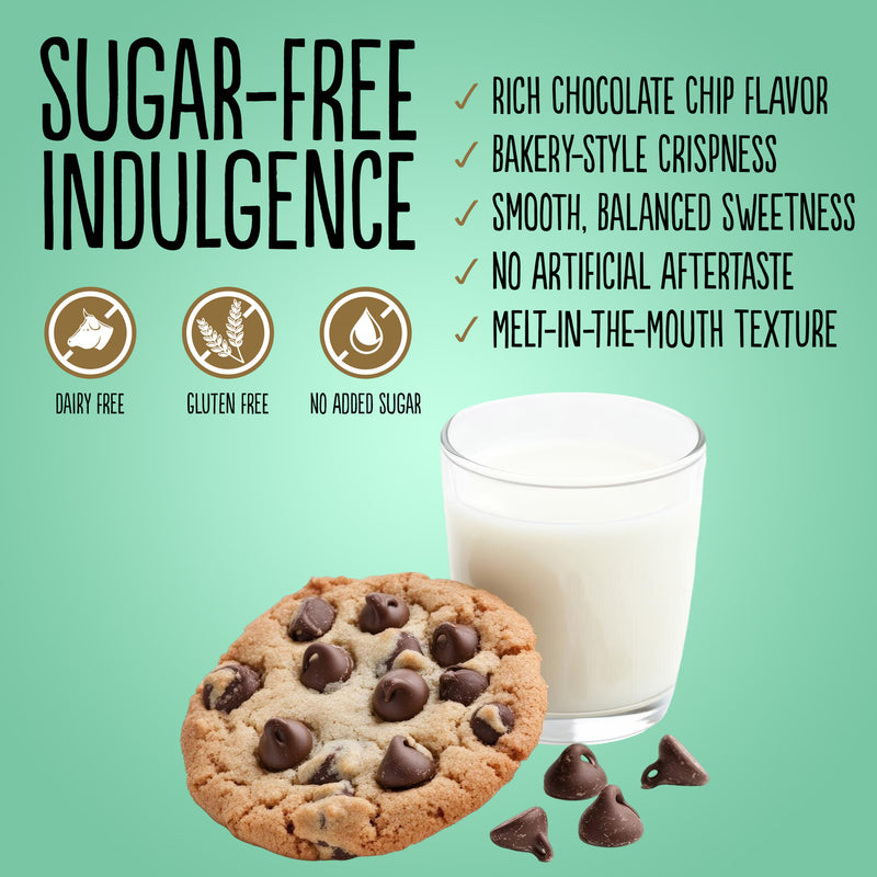 Diablo sugar free chocolate chip cookies pack of 12 130g - British product