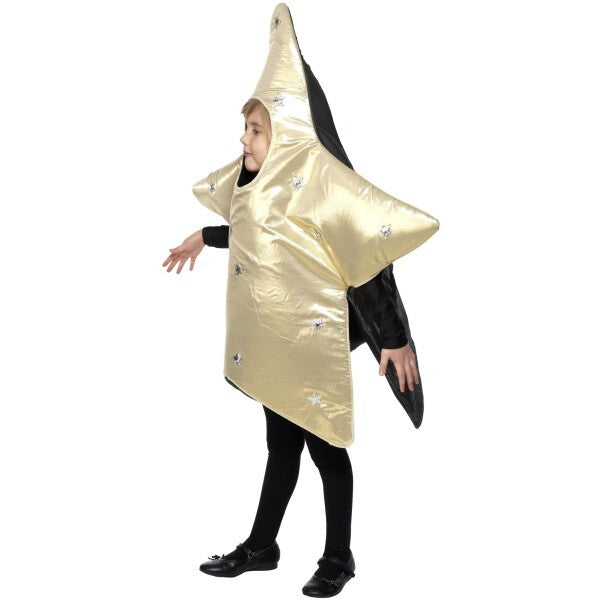 Smiffys Christmas Star Costume in gold with tabard, imported from the UK