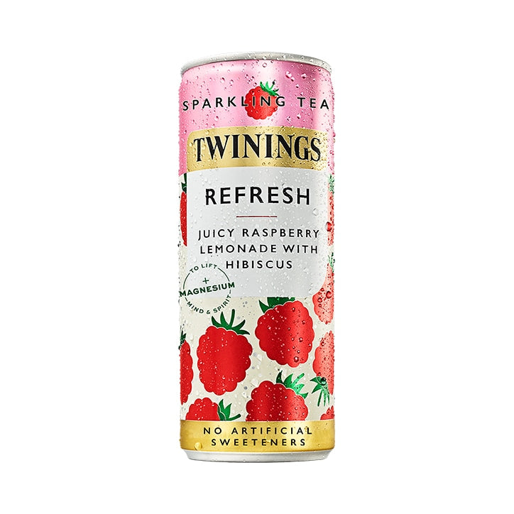 Twinings Refresh Raspberry & Lemon Sparkling Drink 250ml GOODS Holland&Barrett Refresh (Raspberry & Lemon)