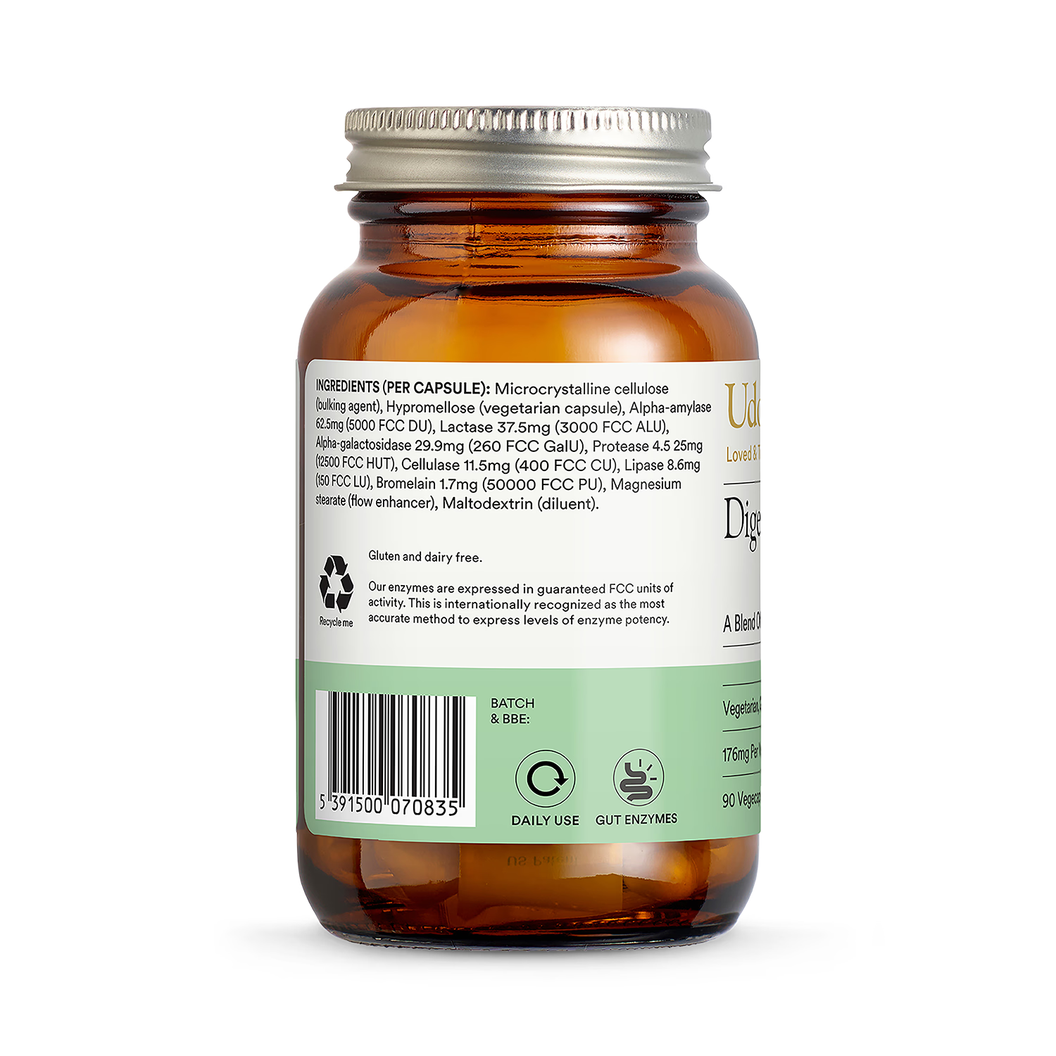 Udo's Choice digestive enzyme blend 90 capsules - British product