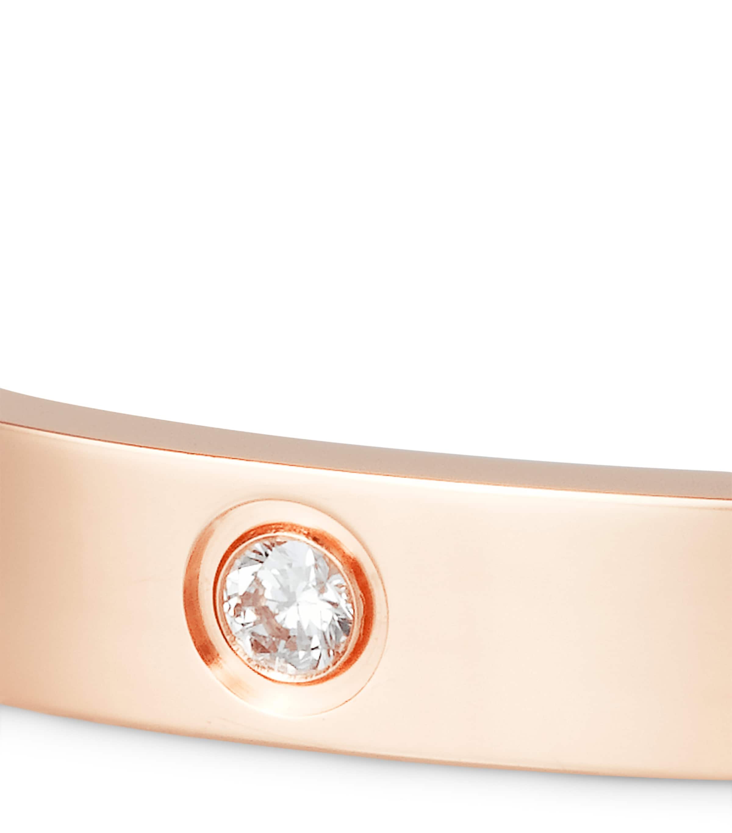 Cartier LOVE bracelet rose gold 4-diamond 6.1mm, UK version