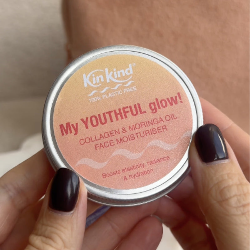 My YOUTHFUL glow collagen and moringa oil face moisturiser, UK version