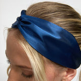 Silver Cloud satin headband Santorini Navy - British product