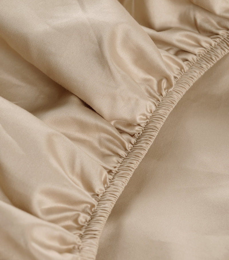 Hamam organic cotton sateen fitted sheet super king 180x200cm - British product