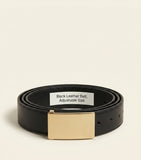 Givenchy calfskin logo-plaque belt, UK version