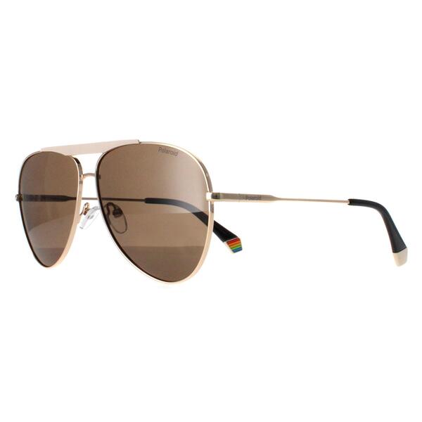 Polaroid PLD 6200/S/X gold polarized unisex sunglasses - British product