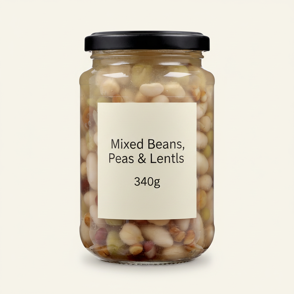 Holland &amp; Barrett Gemischte Bohnen, Erbsen &amp; Linsen 340g – Britisches Produkt