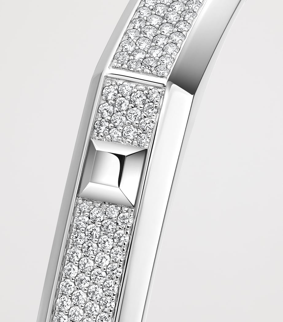 Messika Moderniste Medium bangle 1.25ct pave diamonds, imported from the UK