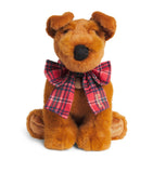 Harrods Tartan-Bow Terrier plush toy 26cm - British product