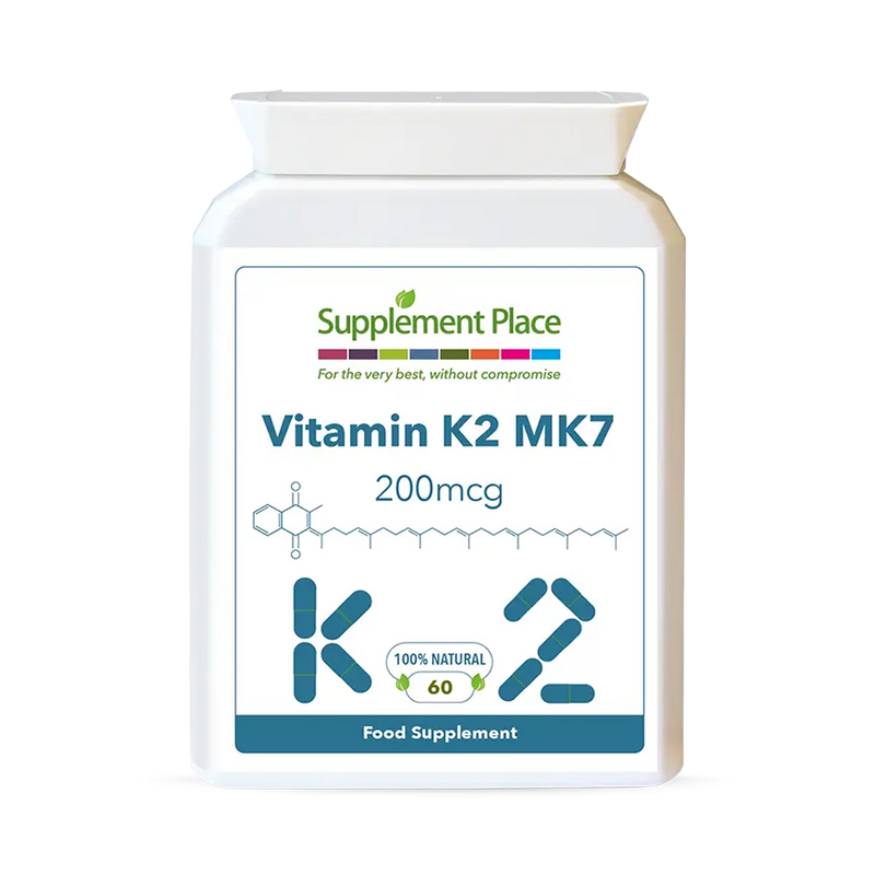 Supplement Place vitamin K2 supplement MK7 200mcg 60 capsules - British product
