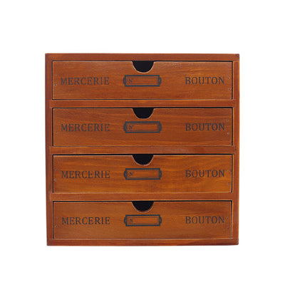 Superdrug Livingandhome Rustic 4-Drawer Wooden Organizer Box- Buy online at McGrocer