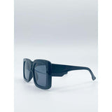 SVNX square oversized plastic frame sunglasses black (British brand)