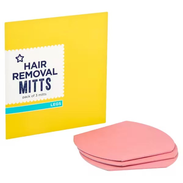 Superdrug hair removal mitts alternative to shaving (British brand)