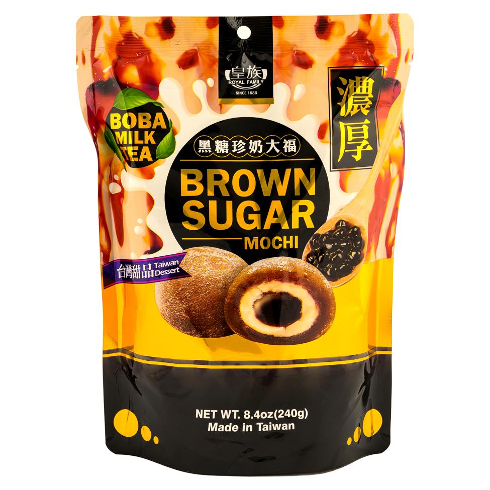 Royal Family brown sugar boba milk tea mochi, imported from the UK