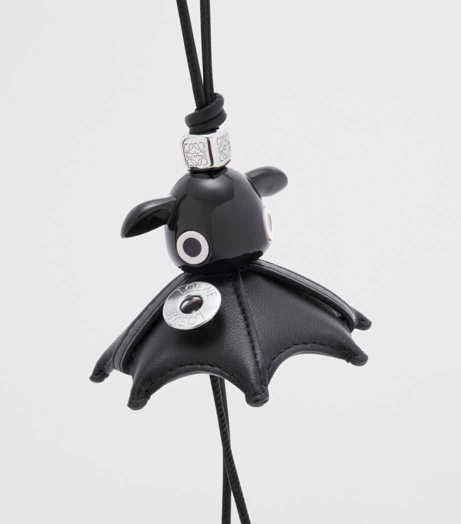 LOEWE leather biker Puzz charm black lambskin - British product