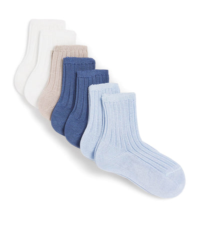 Conjunto de 7 pares de calcetines de algodón acanalados Story Loris (3-9 meses)