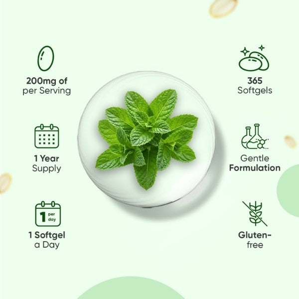 WeightWorld peppermint oil softgels 200mg, imported from the UK
