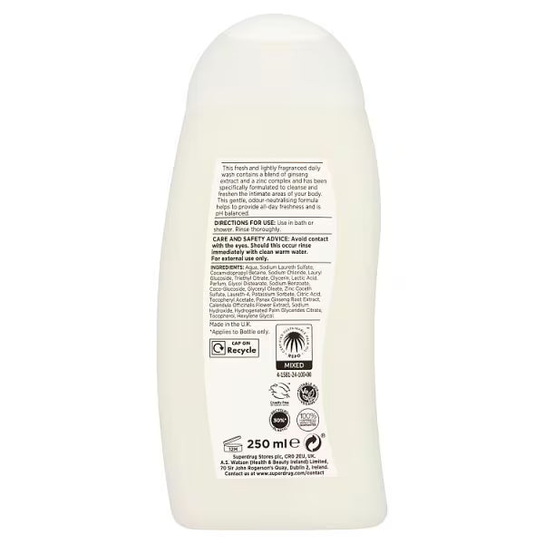 Superdrug Active Fresh intimate wash 250ml (British brand)
