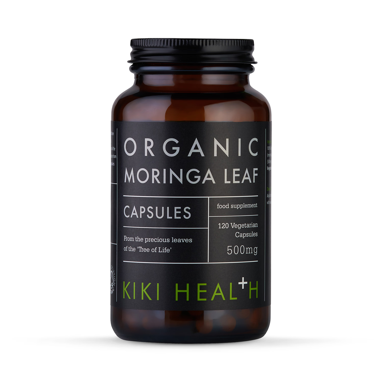 KIKI Health organic moringa capsules 120 vegicaps (British brand)