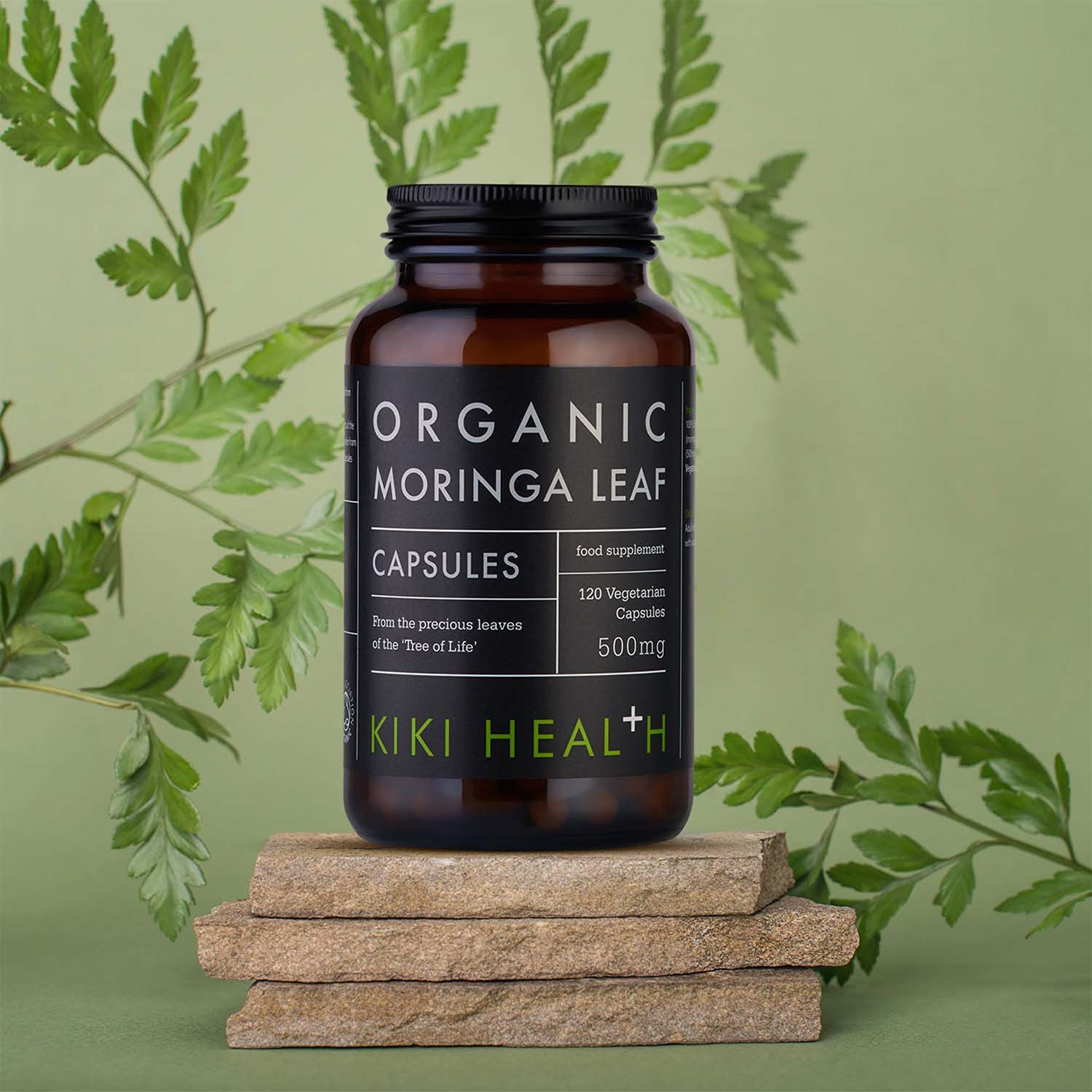 KIKI Health organic moringa capsules 120 vegicaps (British brand)