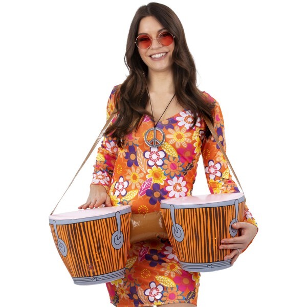 Smiffys inflatable hippie bongo drums - UK version