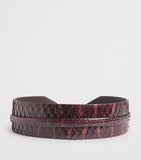 Alaïa wide croc-embossed leather belt 3cm (British brand)