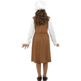 Smiffys Tudor Girl costume brown dress hat mock apron - British product
