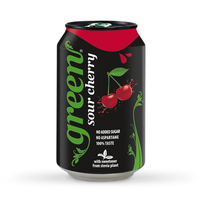 Holland & Barrett Green Sour Cherry Carbonated Soft Drink 330ml- Buy online at McGrocer
