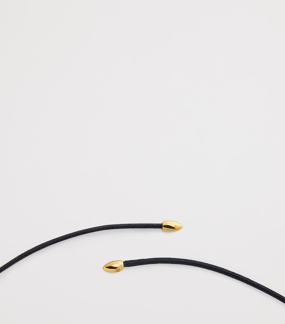 Monica Vinader gold vermeil Aria cord necklace, imported from the UK