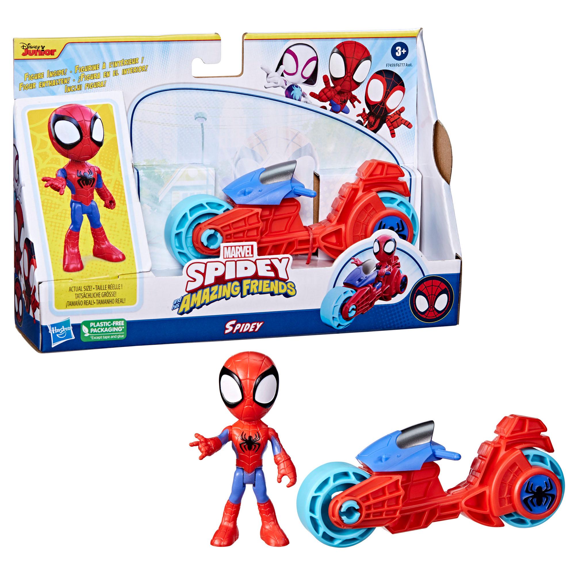 Marvel Spidey and His Amazing Friends Motorcycle and Figure GOODS Sainsburys   