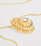 L'Atelier Nawbar yellow gold diamond pendant necklace, UK version