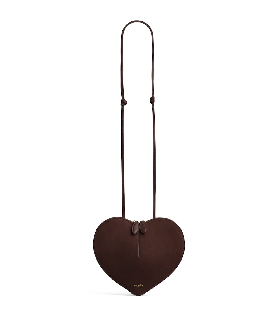 Alaïa Le Coeur shoulder bag in suede and goatskin, UK version