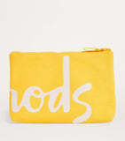 Harrods medium cotton logo pouch, UK version