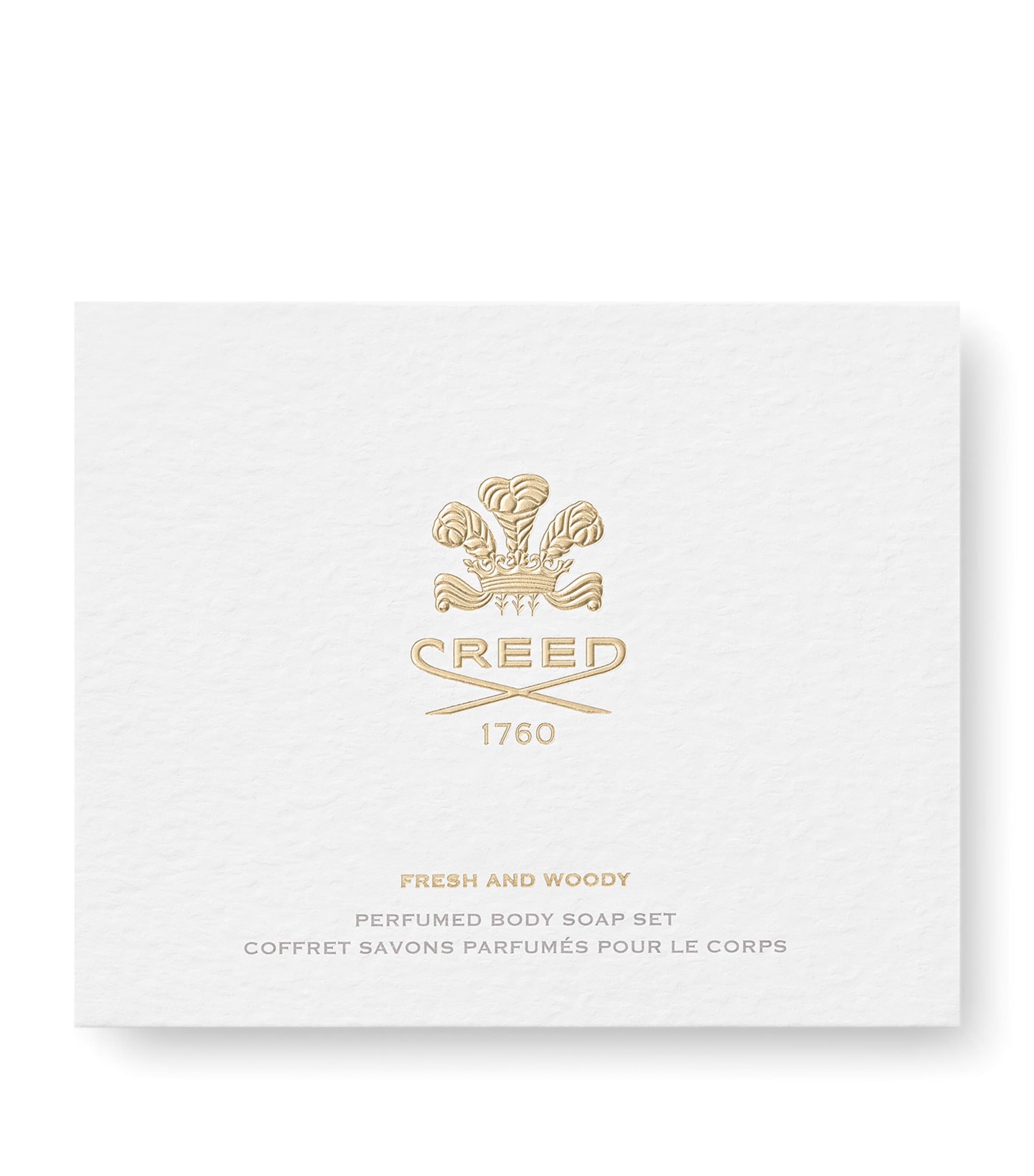 Creed perfumed soap gift set Fresh & Woody 3 x 150g, imported from the UK