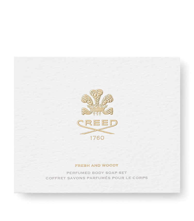 Creed perfumed soap gift set Fresh & Woody 3 x 150g, imported from the UK