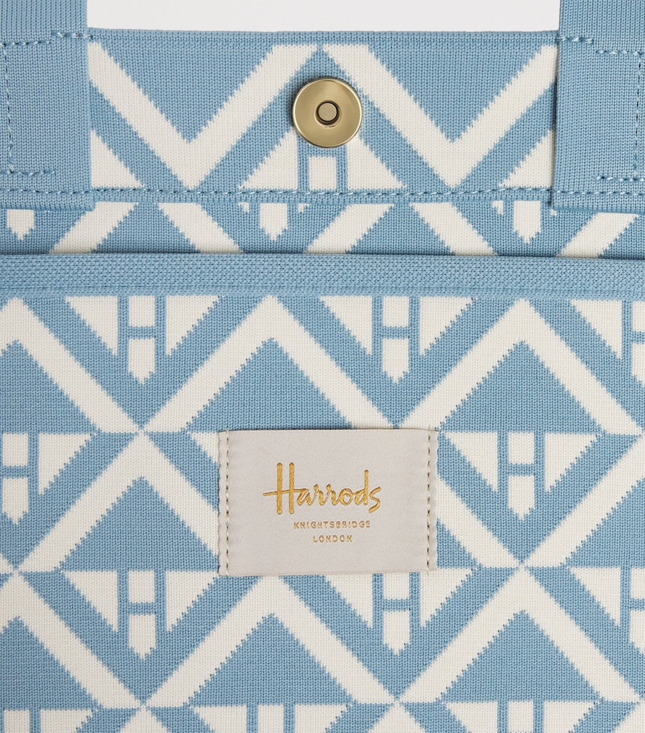 Harrods medium geometric tote bag in cotton, UK version