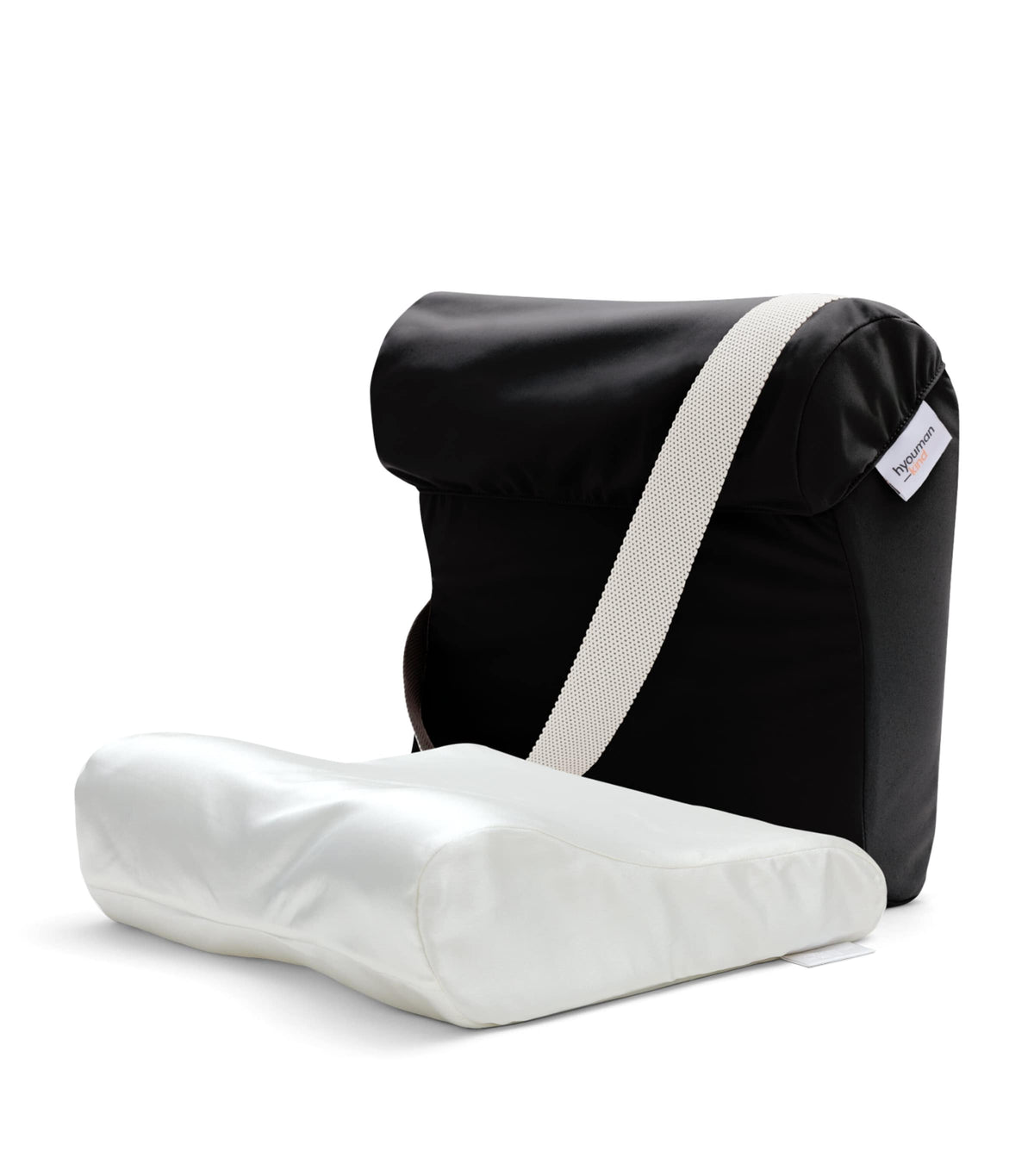 HYOUMANKIND Go Pillow with silk pillowcase 34cm x 32cm, UK version