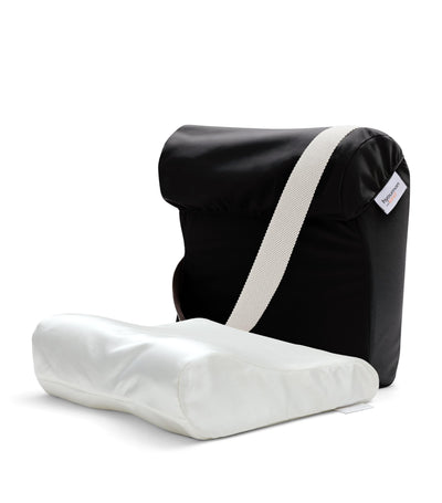 Harrods HYOUMANKIND Go Pillow with Silk Pillowcase (34cm x 32cm)- Buy online at McGrocer
