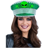 Fever Deluxe alien sequin captains hat - British product