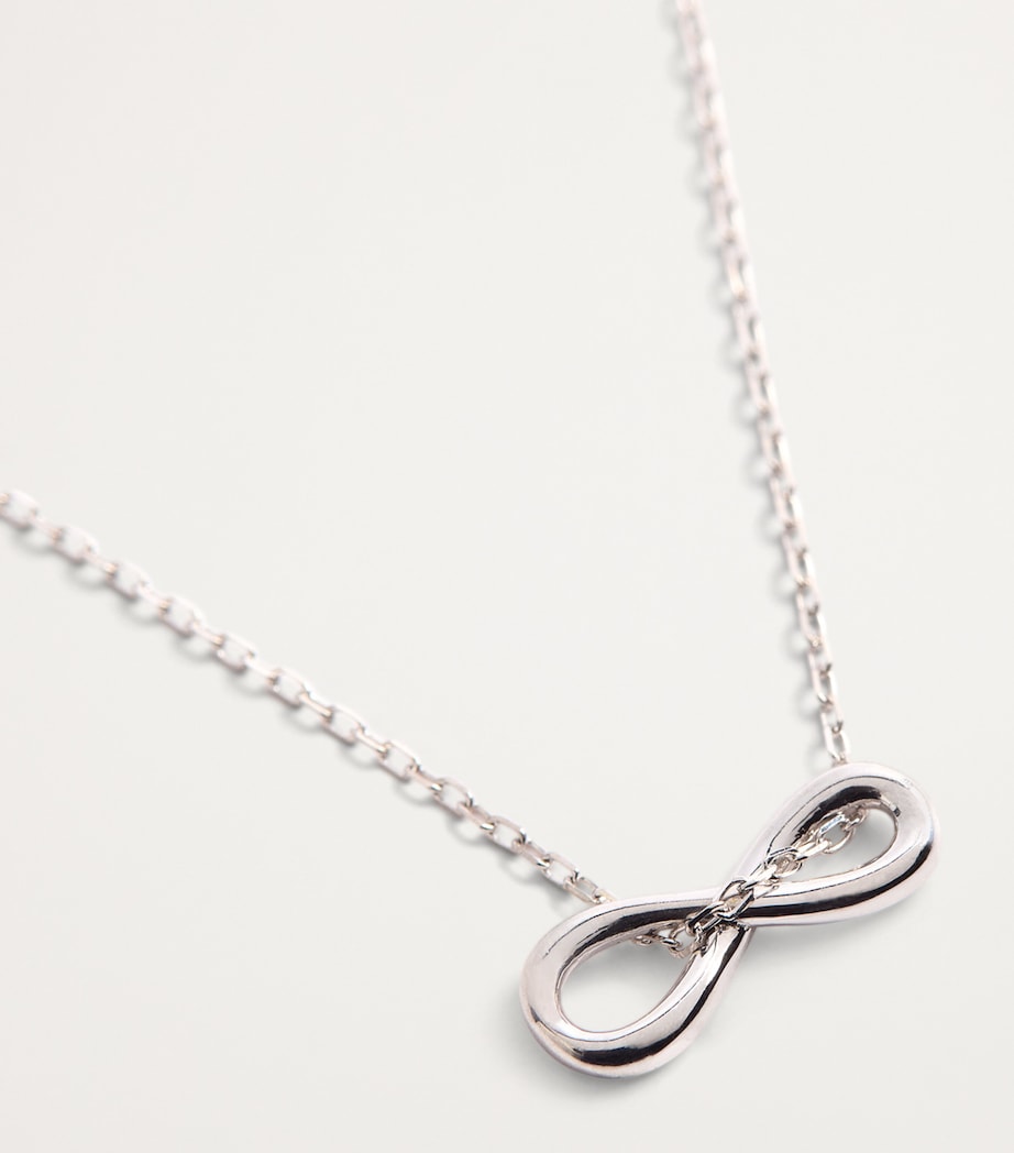 Astrid & Miyu white gold infinite pendant necklace, UK version