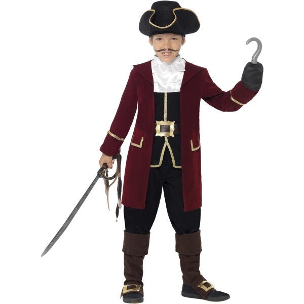Smiffys Piratenkostüm für Kinder beinhaltet Jacke, Hose, Hut, Schal (britische Marke)