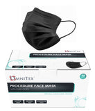 Omnitex Type IIR black disposable surgical face mask 50pk, UK version
