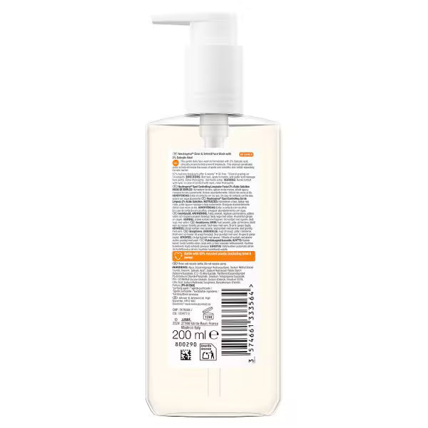 Neutrogena Clear & Defend Facial Wash 200ml, imported from the UK