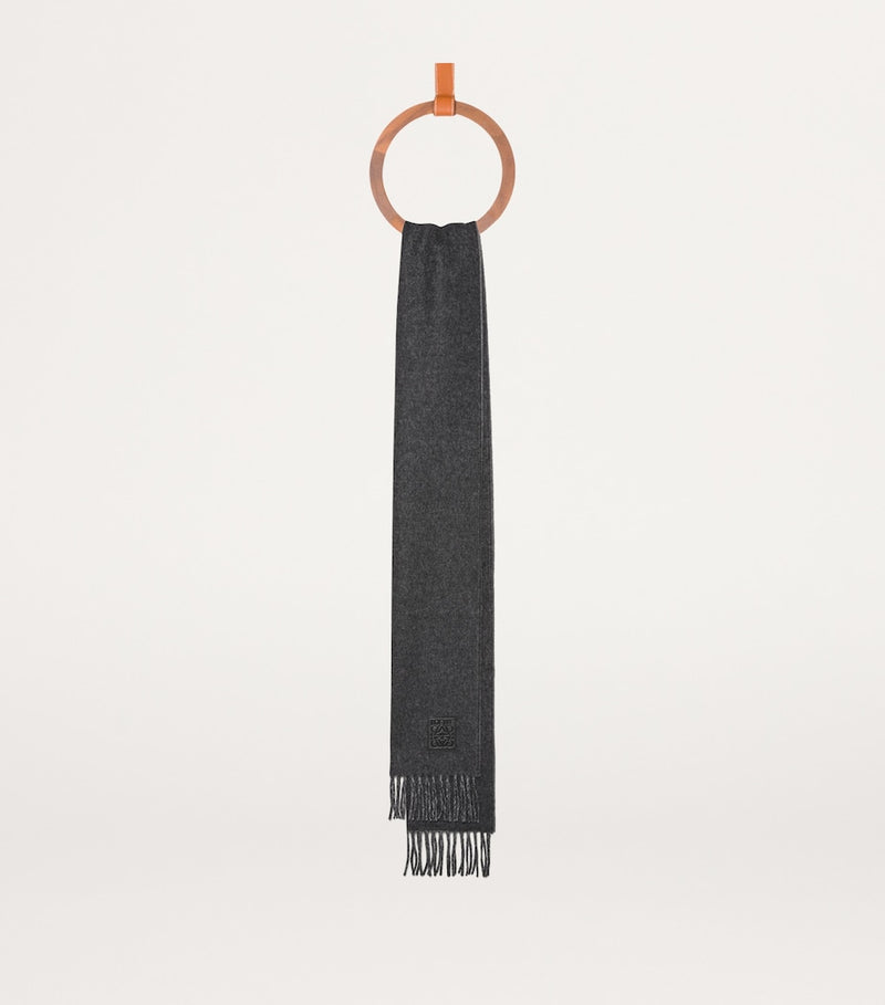 LOEWE Wool-Cashmere Anagram scarf 180cm x 28cm, imported from the UK