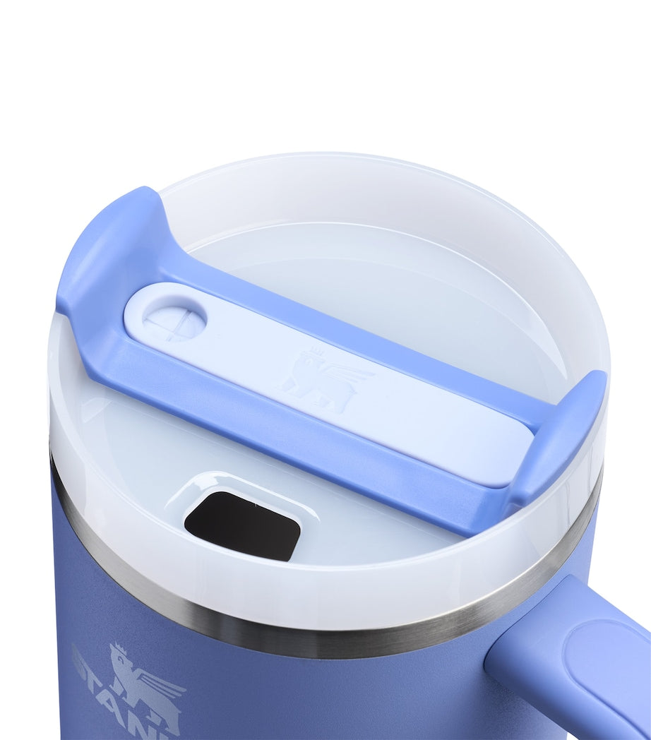 Vacuum-Insulated Recycled Stainless Steel Tumbler with Handle and Straw, 1.18L