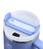 Vacuum-Insulated Recycled Stainless Steel Tumbler with Handle and Straw, 1.18L