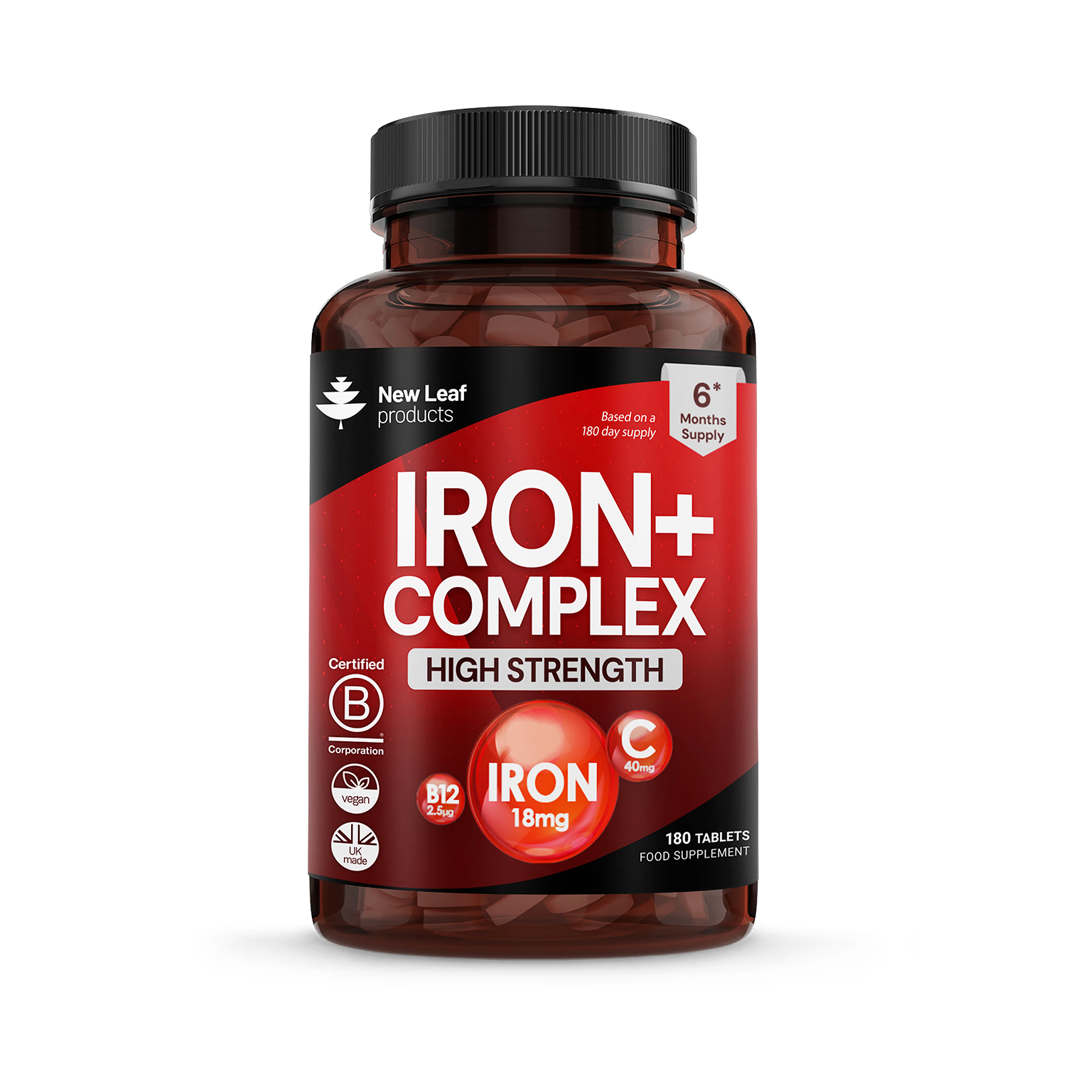 New Leaf iron complex tablets 180 tablets, UK version